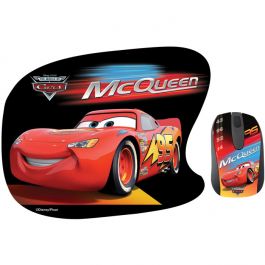 комплект mini оптична компютърна мишка и mousepad Cars Disney TP1001