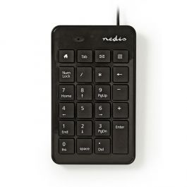 Кабелна цифрова клавиатура настолен компютър Nedis KBNM100BK