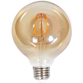 Лампа LED Filament InLight E27 G95 8W 2700K Dimmable Amber